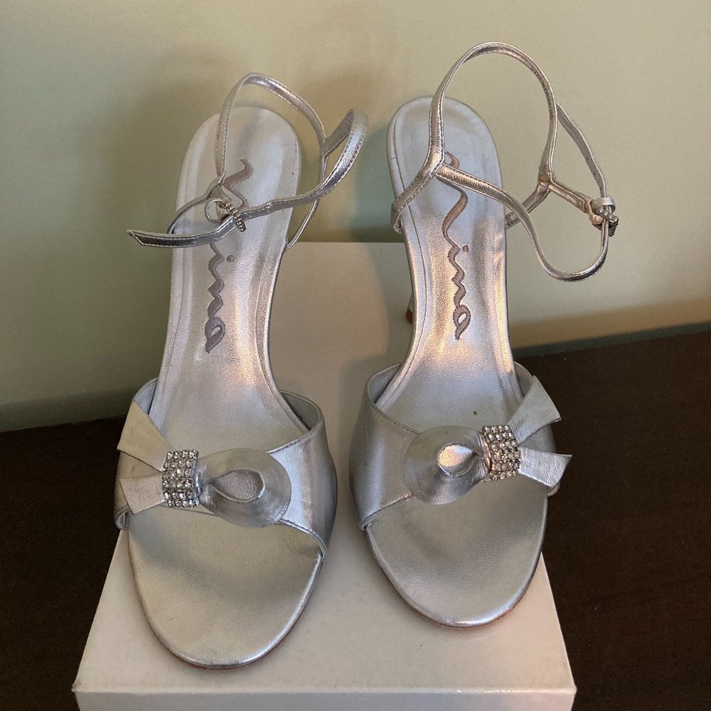 Silver Nina Heels Size 7.5